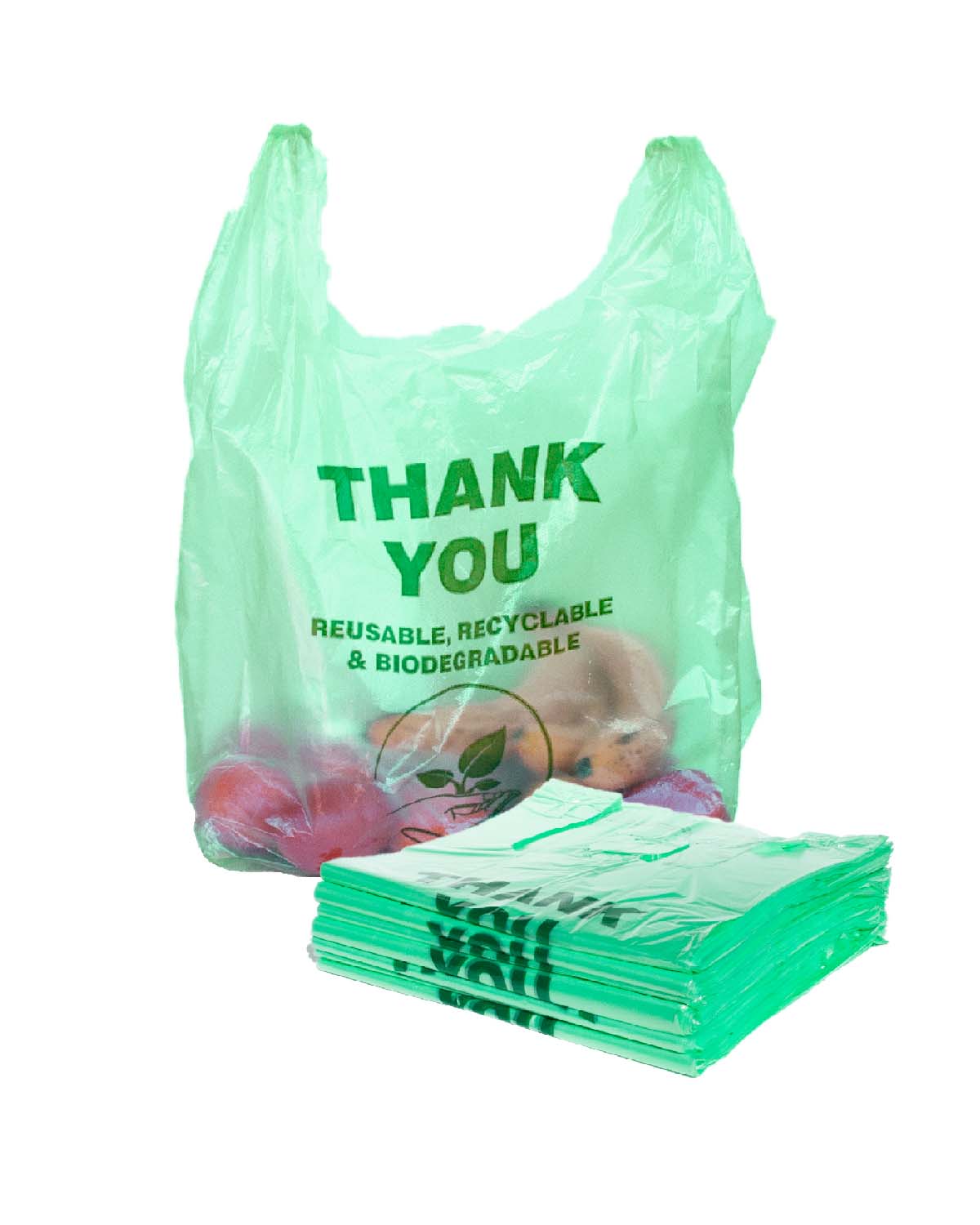 Biodegradable Thank You T-Shirt Bags 500 Pack - Armopak | Supplier Eco ...